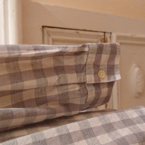 11•1•TYLHO shades of gray checked shirt Sz L - Picture 5 of 8